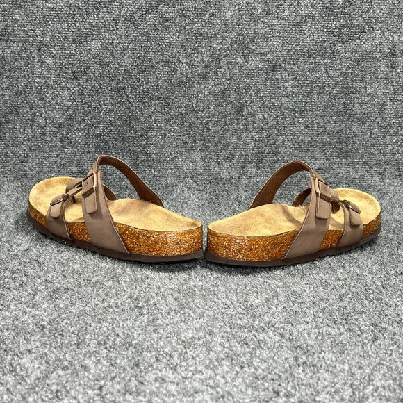 Birkenstock Mayari Sandals Womens Size 9 Brown Briko-Flor Buckle Strap Flip Flop - Picture 6 of 12
